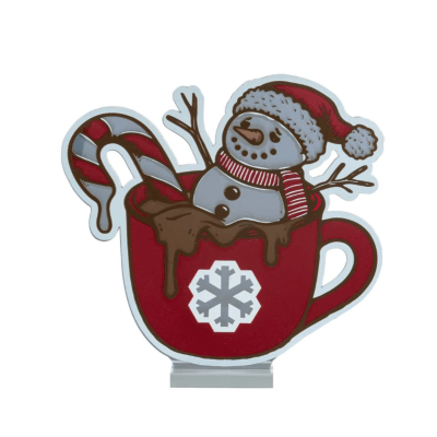 Infinity | Snowman In Red Mug Standing Light