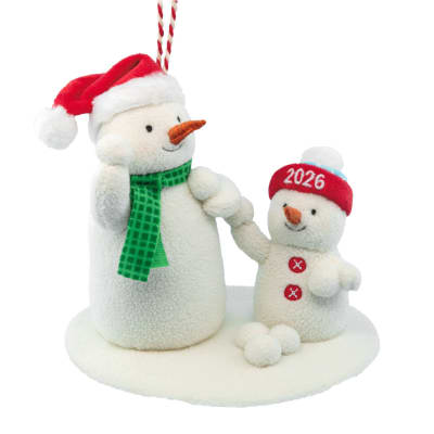 Snowball Fight 2026 Fabric Hallmark Ornament
