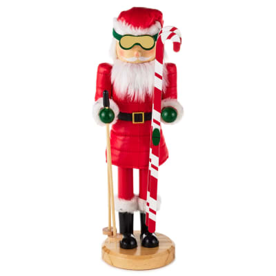 Skiing Santa Nutcracker Figurine