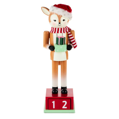 Reindeer Countdown Nutcracker Figurine