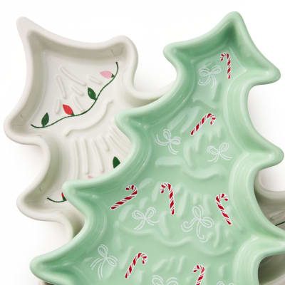 Christmas Tree Nesting Serving Trays, Set of 2