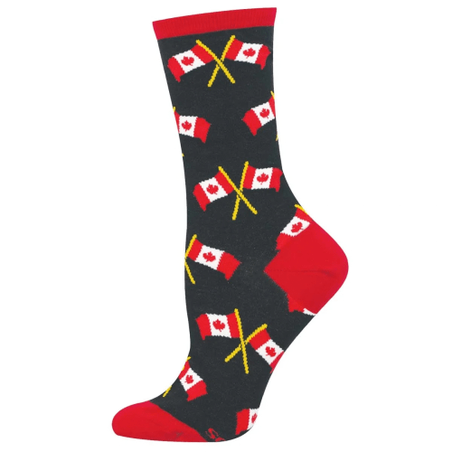 Socksmith Women's 'Oh Canada' Black Socks