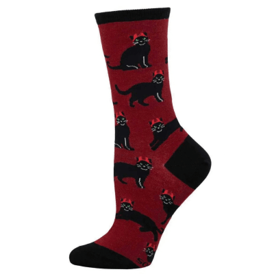 Socksmith Women's 'Devilish Cats' Red Socks