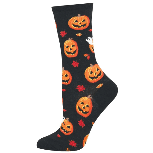Socksmith Women's 'Friendly Pumpkins' Black Socks