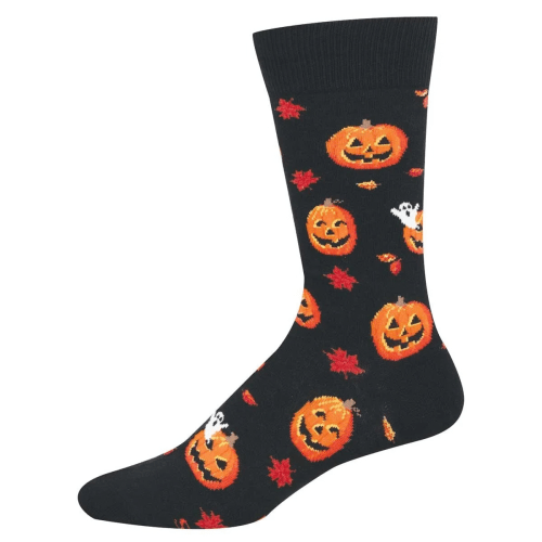 Socksmith Men's 'Friendly Pumpkins' Black Socks