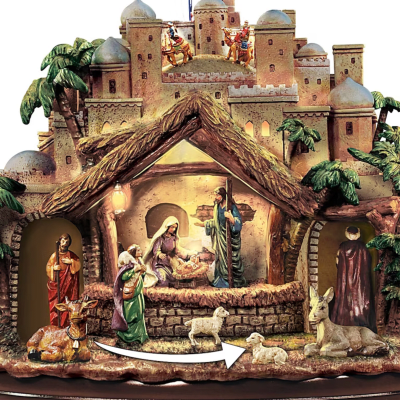 Thomas Kinkade 'Following The Star Nativity' Musical Illuminated Figurine