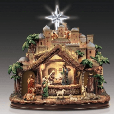 Thomas Kinkade 'Following The Star Nativity' Musical Illuminated Figurine