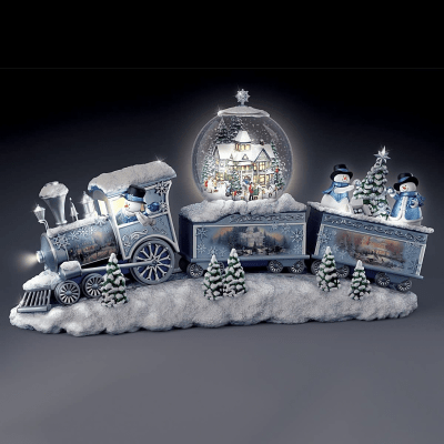 Thomas Kinkade 'Snowfall Express' Illuminated Snow Globe Train Figurine