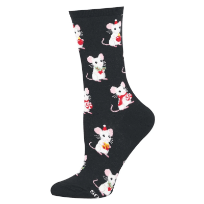 Socksmith Women's 'Christ-mice' Black Socks