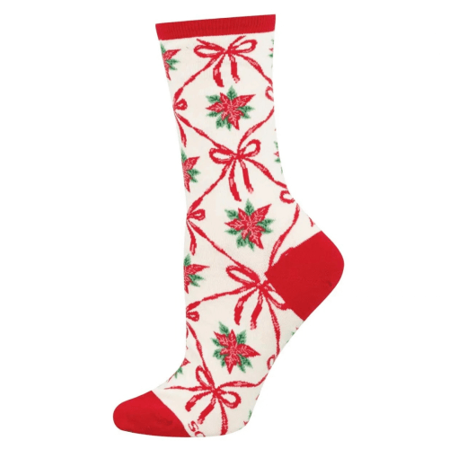 Socksmith Women's 'Poinsettia Decor' Ivory Socks