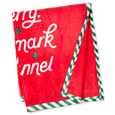 Hallmark Channel Comfy Cozy Merry Throw Blanket, 50x60