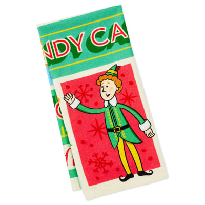 Elf Four Main Food Groups Tea Towel