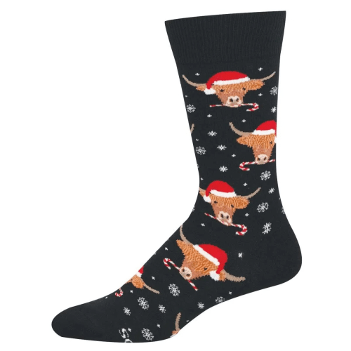 Socksmith Men's 'Highland Holidays' Black Socks