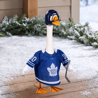 Giddy the Goose | Porch Goose Outfit, Toronto Maple Leafs