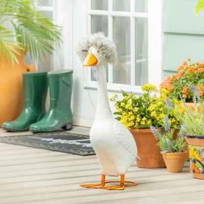 Giddy the Goose | Porch Goose Accessory Set, Silver Fashion
