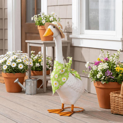 Giddy the Goose | Porch Goose Accessory Set, Sunny Daisy