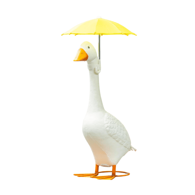 Giddy the Goose | Porch Goose Accessory Set, Yellow Umbrella