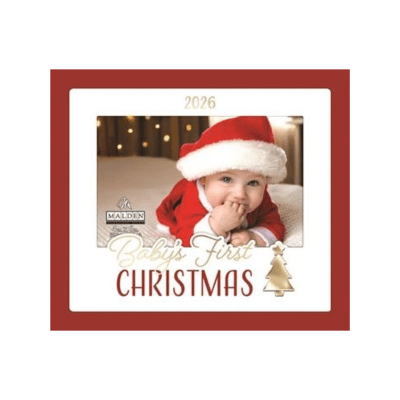 Malden Baby's First Christmas 2026 With Gold Tree Icon Picture Frame