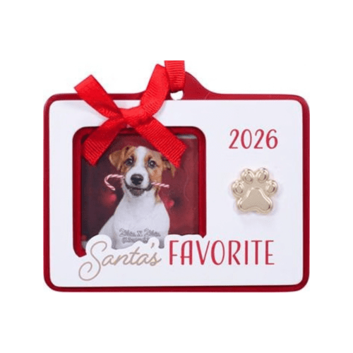 Malden Santa's Favorite With Gold Paw Icon 2026 Picture Frame Ornament