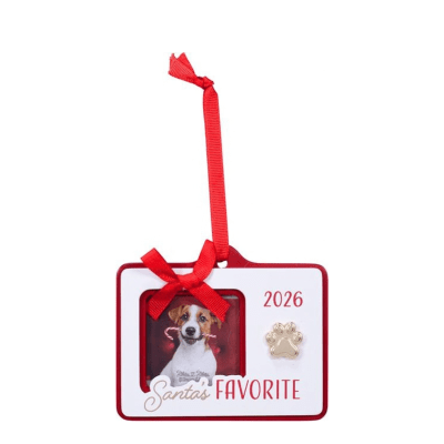 Malden Santa's Favorite With Gold Paw Icon 2026 Picture Frame Ornament