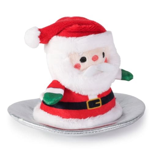 Sledding Santa Zip-Along Plush Toy