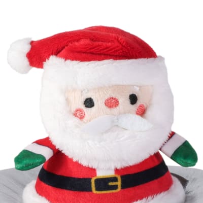 Sledding Santa Zip-Along Plush Toy