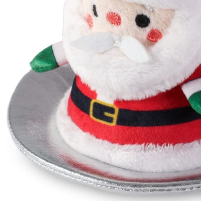 Sledding Santa Zip-Along Plush Toy