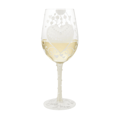 Lolita® Bride Two Hearts One Love Wine Glass