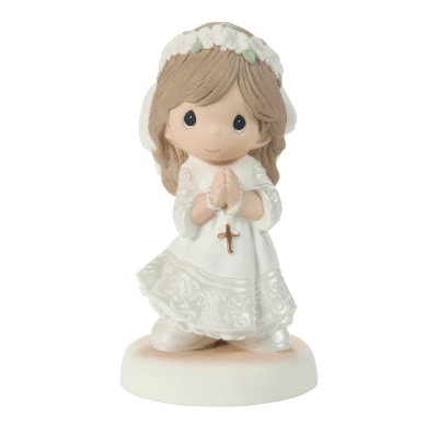 Precious Moments | My First Communion Brunette Hair Girl Figurine