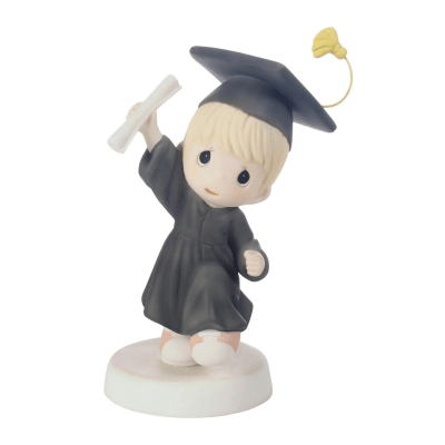 Precious Moments | Your Story Is Just Beginning Graduation Figurine, Blond Boy