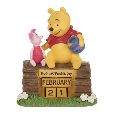 Precious Moments | Disney Winnie The Pooh 'Today Is My Favorite Day' Calendar Figurine