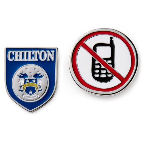 Gilmore Girls Chilton and No Cell Phone Signs Enamel Pins, Set of 2