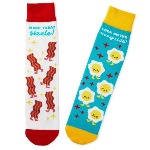 Better Together | Bacon and Eggs Funny Crew Socks