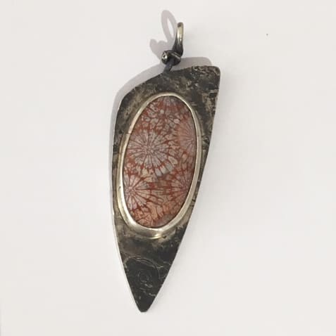 Fossil Coral pendant - SOLD