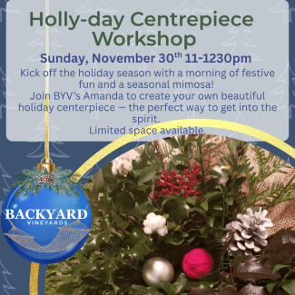 HOLLY-DAY CENTRE PIECE WORKSHOP | NOV 30