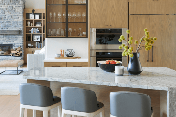 Contemporary Blue-Grey Bunkie Kitchenette - Chervin Kitchen & Bath - Port  Carling, ON