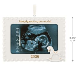 Already Rocking Our World 2026 Photo Frame Porcelain Keepsake Ornament