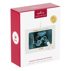 Already Rocking Our World 2026 Photo Frame Porcelain Keepsake Ornament