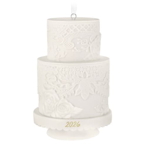 Wedding Cake 2026 Porcelain Keepsake Ornament