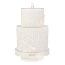 Wedding Cake 2026 Porcelain Keepsake Ornament