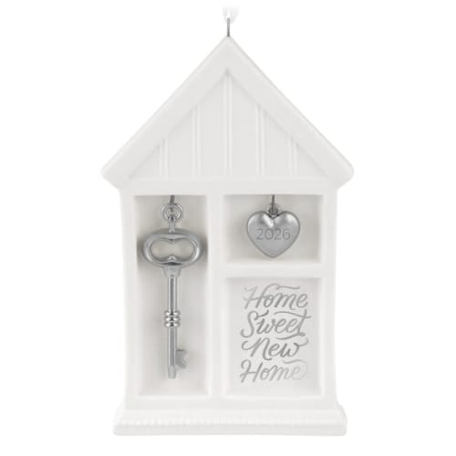 Home Sweet New Home 2026 Porcelain and Metal Keepsake Ornament