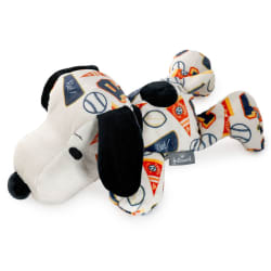 Retro Sports Print Floppy Snoopy Plush