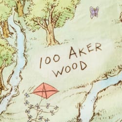 Disney Winnie the Pooh Hundred Acre Wood Map Throw Blanket, 60x52