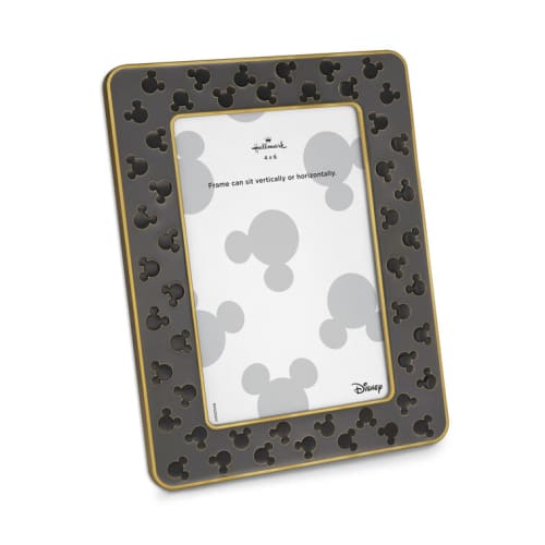 Disney Mickey Mouse Silhouettes Grey Metal Picture Frame, 4x6