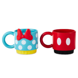 Disney Mickey Mouse and Minnie Mouse Stacking Mugs, Set of 2