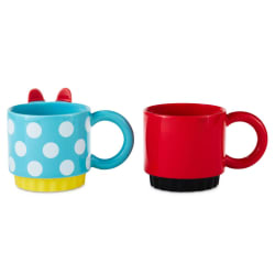 Disney Mickey Mouse and Minnie Mouse Stacking Mugs, Set of 2