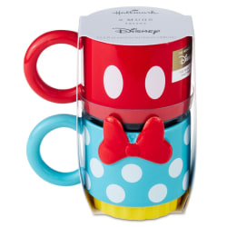 Disney Mickey Mouse and Minnie Mouse Stacking Mugs, Set of 2