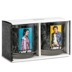 Star Wars™ Han Solo™ and Princess Leia™ Drinking Glasses