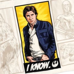 Star Wars™ Han Solo™ and Princess Leia™ Tea Towel