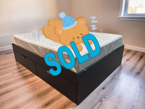 Queen Bed Frame with Drawers